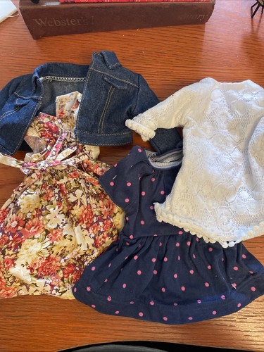 Lotus Onda  18" Doll Clothes Lot 3 Dresses One Jacket