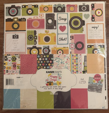 KaiserCrafts HAPPY SNAPS 12x12" Scrapbook Kit with Stickers, NEW