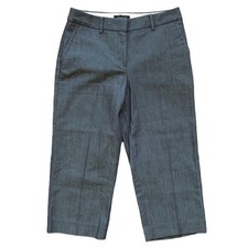 NWT TALBOTS Straight Leg Crop Trouser Pants in Dark Denim Blue WOMEN'S 8 PETITE