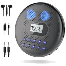 Rechargeable Portable CD Player with Dual Stereo Speakers