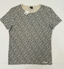 Vintage NWT NOS Nautica Jeans Womens Floral T-Shirt LG Made In USA 100% Cotton