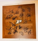 2025-2026 PURDUE BOILERMAKERS BASKETBALL TEAM SIGNED FLOORBOARD COA BRADEN SMITH