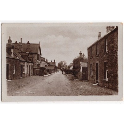 RESTON West End, Main Street Berwickshire Postkarte unbenutzt