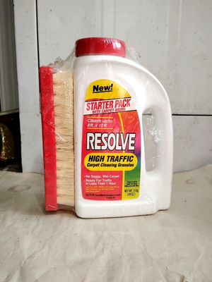 #ad Vintage Resolve Carpet Cleaning Granules Brush Cleaner Discontinued High Traffic $43.95