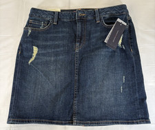 Tommy Hilfiger New W/ Tags NWT -Women's Denim Skirt Blue Jean Size 6 Distressed
