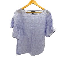 Banana Republic Lavender Textured Eyelash Fringe Blouse Purple M NEW Ethereal