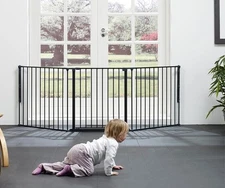 BabyDan Flex Gate Large 35.4 x 87.8" -Black