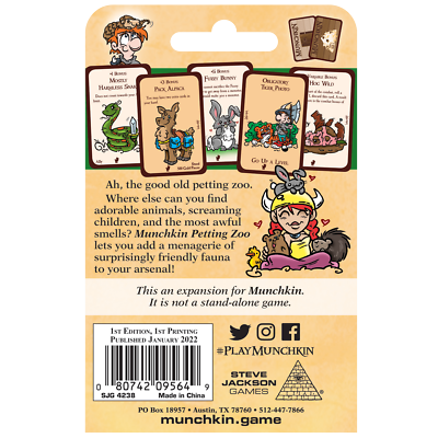 Munchkin Petting Zoo - Espansione 30 Carte Steve Jackson Games SJG4238 - Nuovo Sigillato