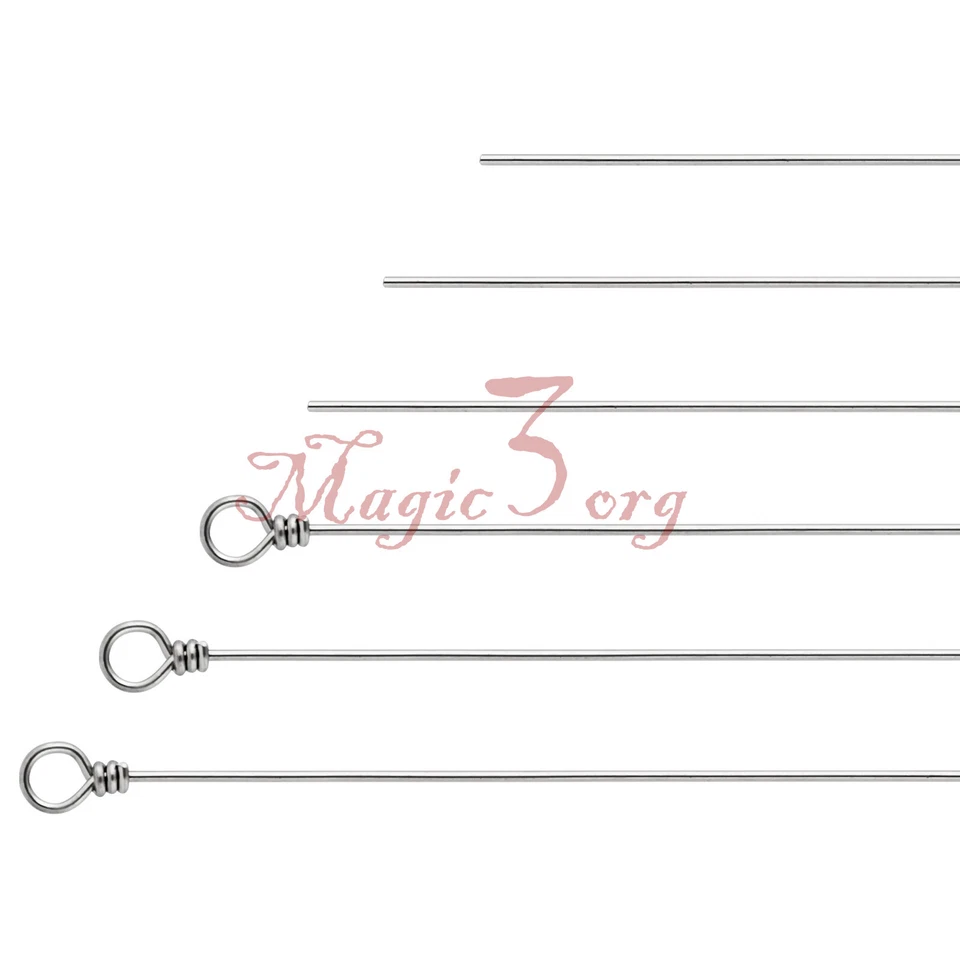 30 X Looped Spinner Shaft Wire Inline Stainless Steel Anti-corrosion Lure Making - Image 4 of 4
