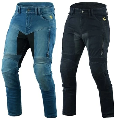 Motorrad Jeans Hose Schwarz Herren Motorrad Hose Aramid inklusive Protektoren - Bild 1 von 4