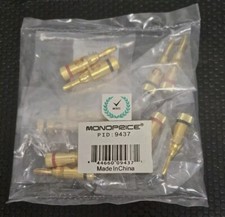 Monoprice High-Quality Gold Plated Speaker Banana Plugs - 5 Pairs - Open Screw