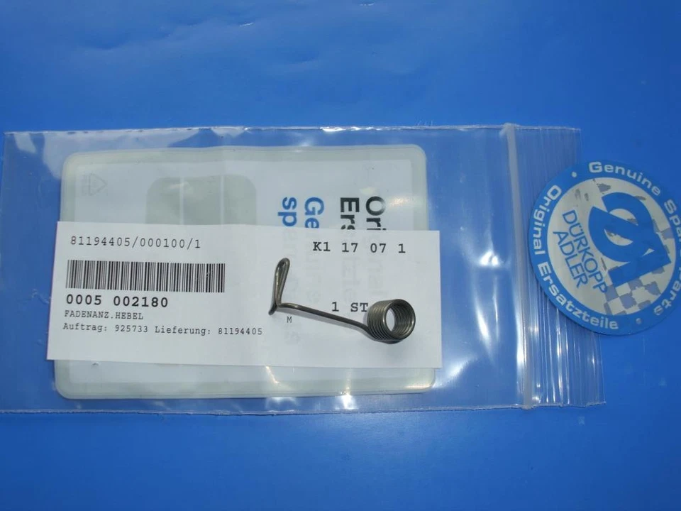 Dürkopp Adler 4 64 5 104 105 fadenanzugsfeder 005002180 52180