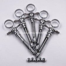 Jeringa aspiradora dental de acero inoxidable tipo anestésico CW 1,8 ml 5 piezas