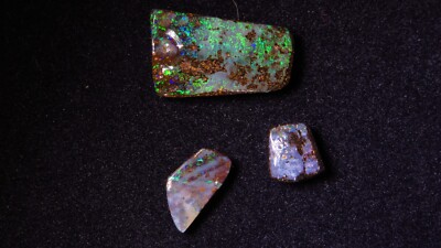 3 Boulder Opale aus Winton, Australien,  10,4 Carat,  BL 3