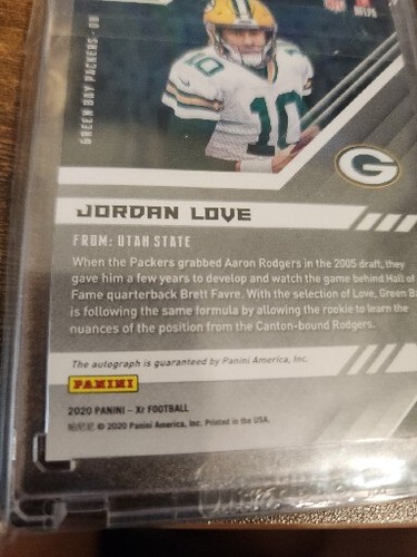 2020 Panini XR Jordan Love Card 104 1 Of 7 AUTO! Rookie Card Green Bay Packers - Picture 5 of 5