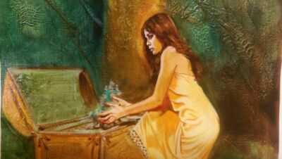 Titelbild Originalzeichnung von Esteban Maroto Spain Bastei Olivia Gemälde Cover