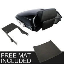 5.5" Razor Tour Trunk W/ Latch Pad Mount Rack Fit For Harley Touring 97-08