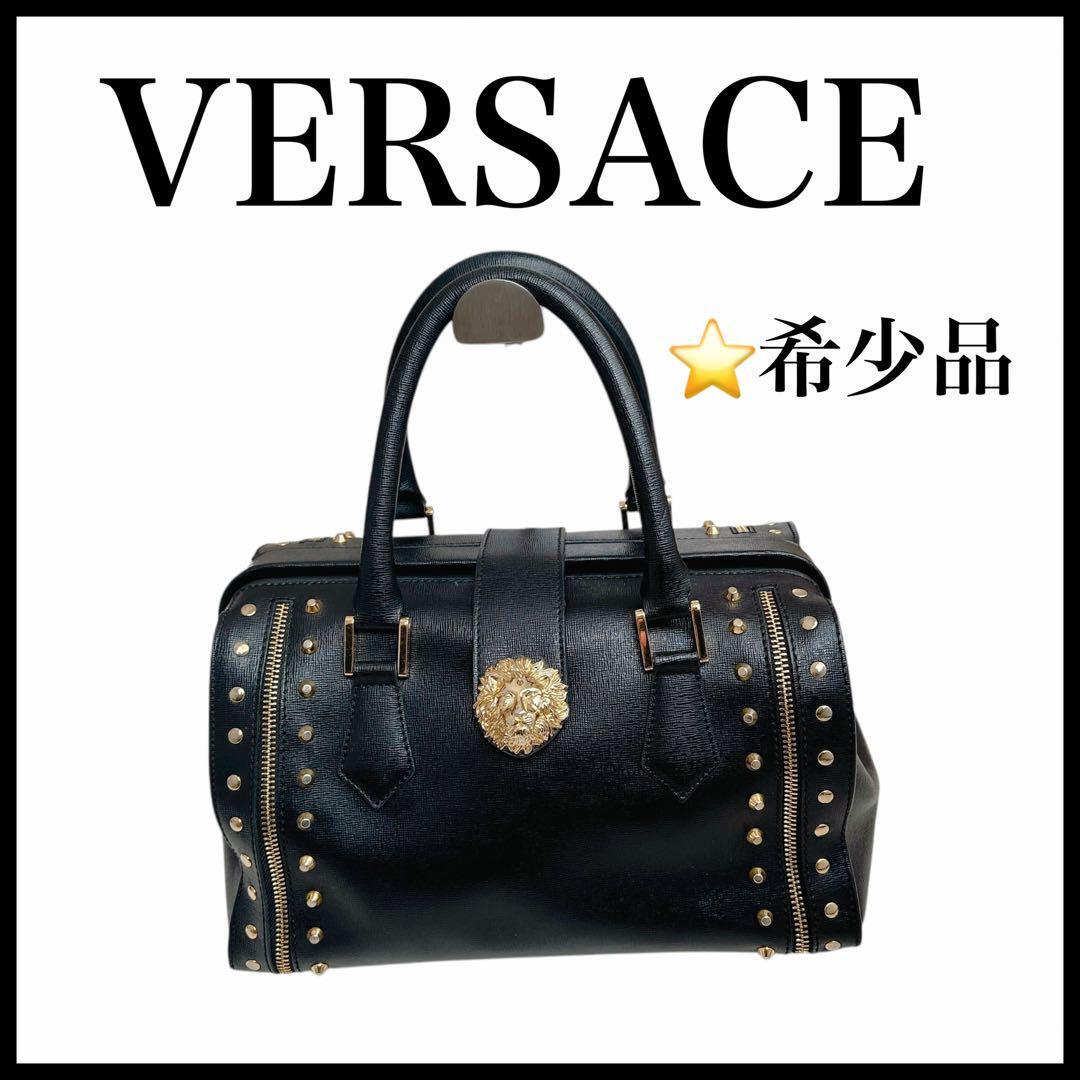 VERSUS VERSACE Mini Boston Bag Leather Black Lion Women's VERSUS VERSACE Mini Boston Bag Leather Black Lion Women's
