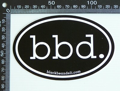 OLD BLACK BEAN DELI VINYL ADVERTISING SHOP POS PROMO STICKER