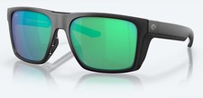 Costa Del Mar Lido Matte Black / Green Mirror Polarized Glass 580G - NEW