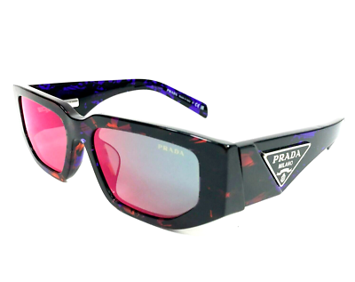 Prada Sunglasses SPR09Z-F 06V-40E Red Blue Asian Fit w Blue