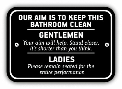 Keep This Bathroom Clean Sign Car Bumper Sticker Decal 5