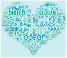 A Day in Stone Harbor, NJ - Matted 11x14" Art Print