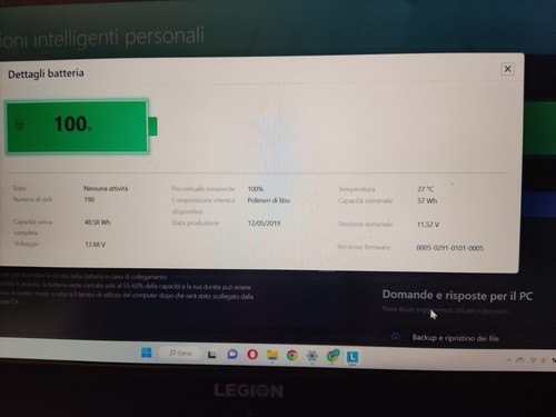 Lenovo Legion Y540 15IRH i5-9300H 16GB GTX 1660Ti 6GB LCD 15" SSD 256 HDD 1TB - Imagen 13 de 15