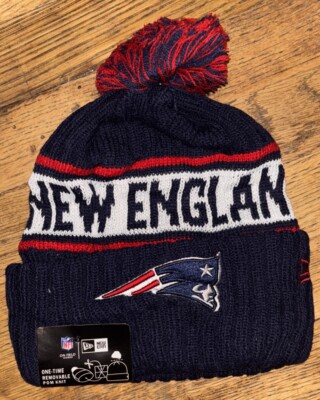 New England Patriots Pom Pom New ERA Stocking Cap Logo Knit Hat Winter Wear 