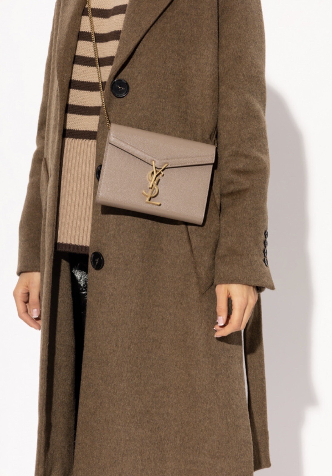 NUOVA BORSA PORTAFOGLIO SAINT LAURENT YSL PELLE CASSANDRA CATENA BORSA SCATOLA AUTENTICA!