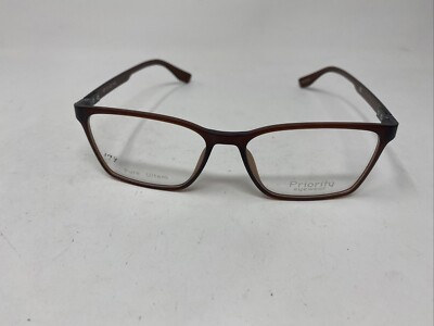 PRIORITY EYEWEAR IVY LEAGUE 5 C3 142mm BROWN CARBON FIBER EYEGLASSES W734