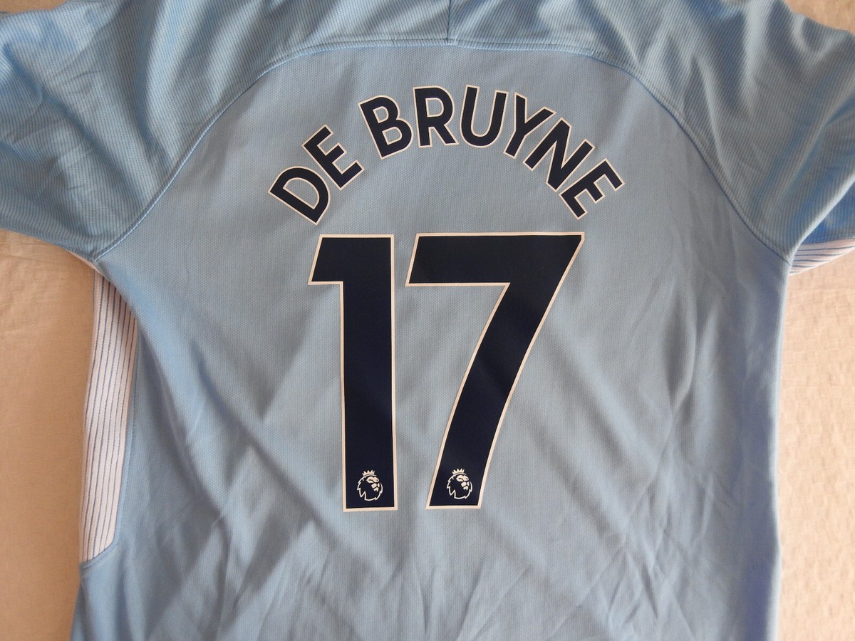 Nike マンチェスター・シティ シャツ DE BRUYNE 17番　上 Manchester City 2017 Home Jersey #17 De Bruyne Nike Blue
