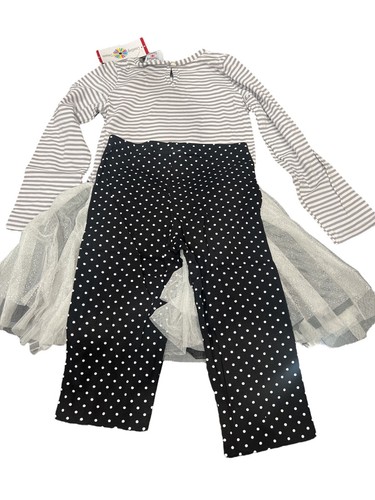 Counting Daisies Girls Cute Ghost Tutu Dress Striped Leggings Sz 8 NEW - Picture 4 of 4