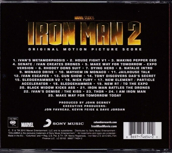 IRON MAN 2 / ORIGINAL MOTION PICTURE SCORE BY JOHN DEBNEY * NEW SOUNDTRACK CD - Bild 2 von 3