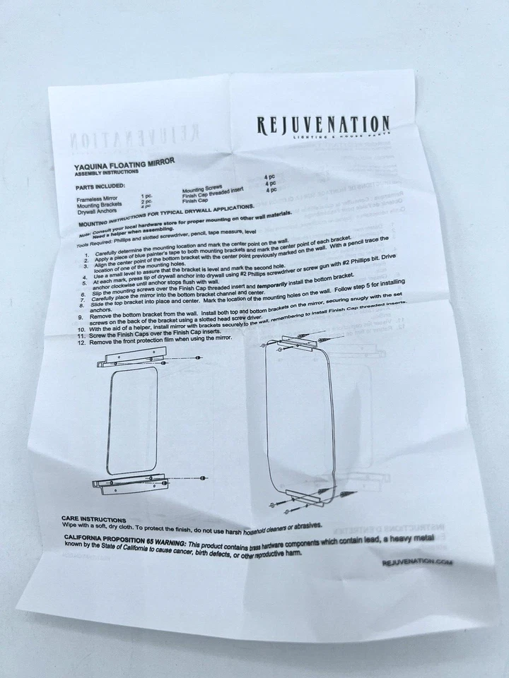 Rejuvenation Yaquina Floating 10" Rectangular Mirror Brackets Oil Rubbed Bronze - Image 4 of 4