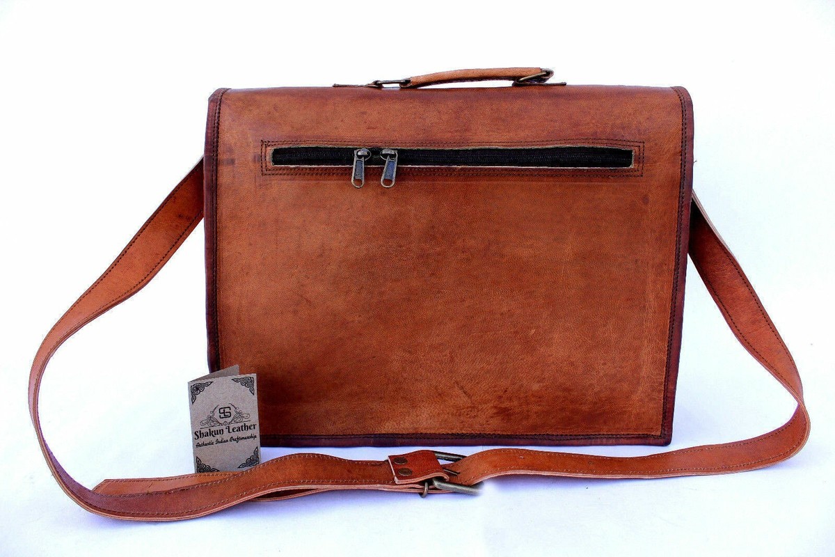 Borsa a tracolla imbottita DSLR SLR in pelle marrone capra per tutte le