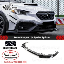 For Subaru WRX VB 2022-2025 Glossy Black V2 S Style Front Bumper Lip Spoiler Kit
