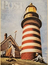 Toland "Lighthouse Cover" decorative 12.5 x 18 Coastal garden size flag 