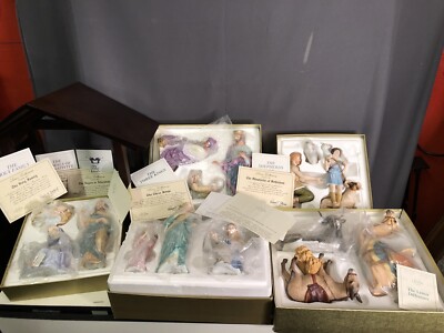 Vintage Lenox Renaissance Nativity 15pc Set King Schäfer Tier Familie Engel