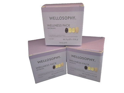 3 X Oriflame Wellosophy Wellness Woman Packs - Multi Vitamin+ Omega 3 + Minerals