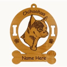 Chihuahua Head 2 Dog Breed Ornament Personalized With Your Dogs Name 2112