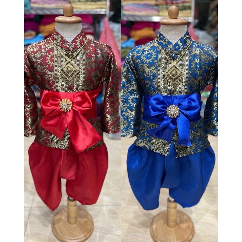 Традиция тайский принц мальчика Kid длинная рубашка Fastival костюм школы случаи новый - Изображение 2 из 4