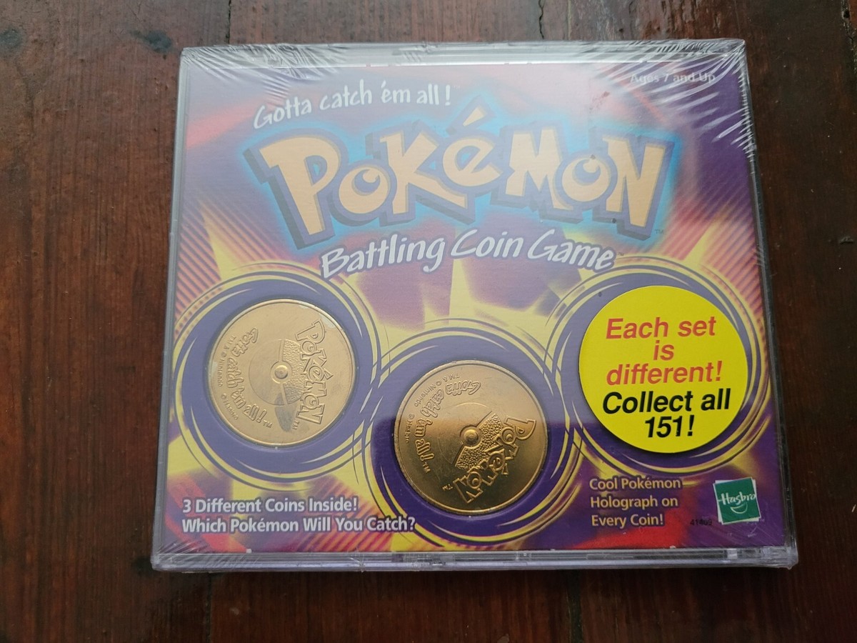 Hasbro Pokemon Battling Coin Game 3 Unique Coins 1999 for sale