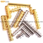 Clasp Tube Gold-plated Jewelry Making Clasp 2-8 Rings Yellow/Silver