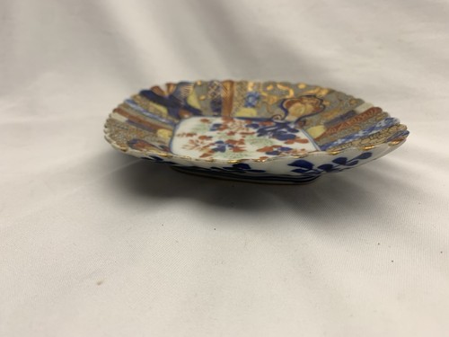 Rare 19th Century Antique Imari Scalloped Dish 7 In Beautiful - 第 3/6 張圖片