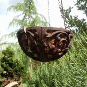 Esschert Design Hängetopf Pflanzkorb Blumenampel Gusseisen 30 Cm Landhaus