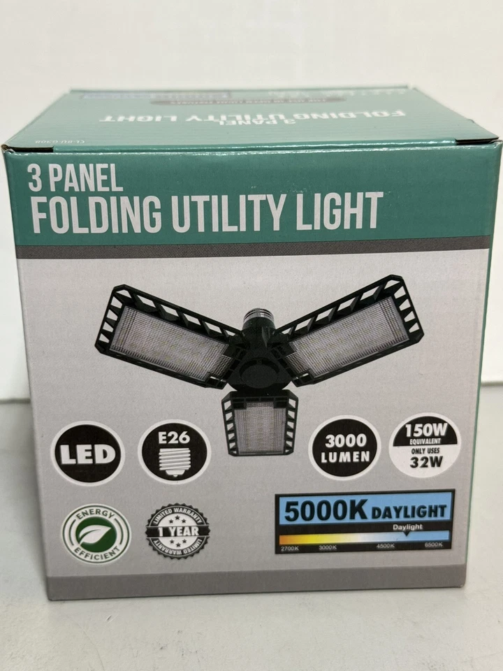 ✔️6PAK LED 32W (150-Watt Equiv) Folding 3-Panel Daylight LED Light Bulb FREE S/H - Image 2 of 4