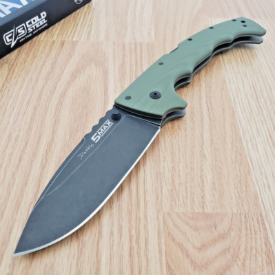 Cold Steel 5 Max Lockback Folding Knife 5'' S35VN Steel Blade OD Green G10 Handle