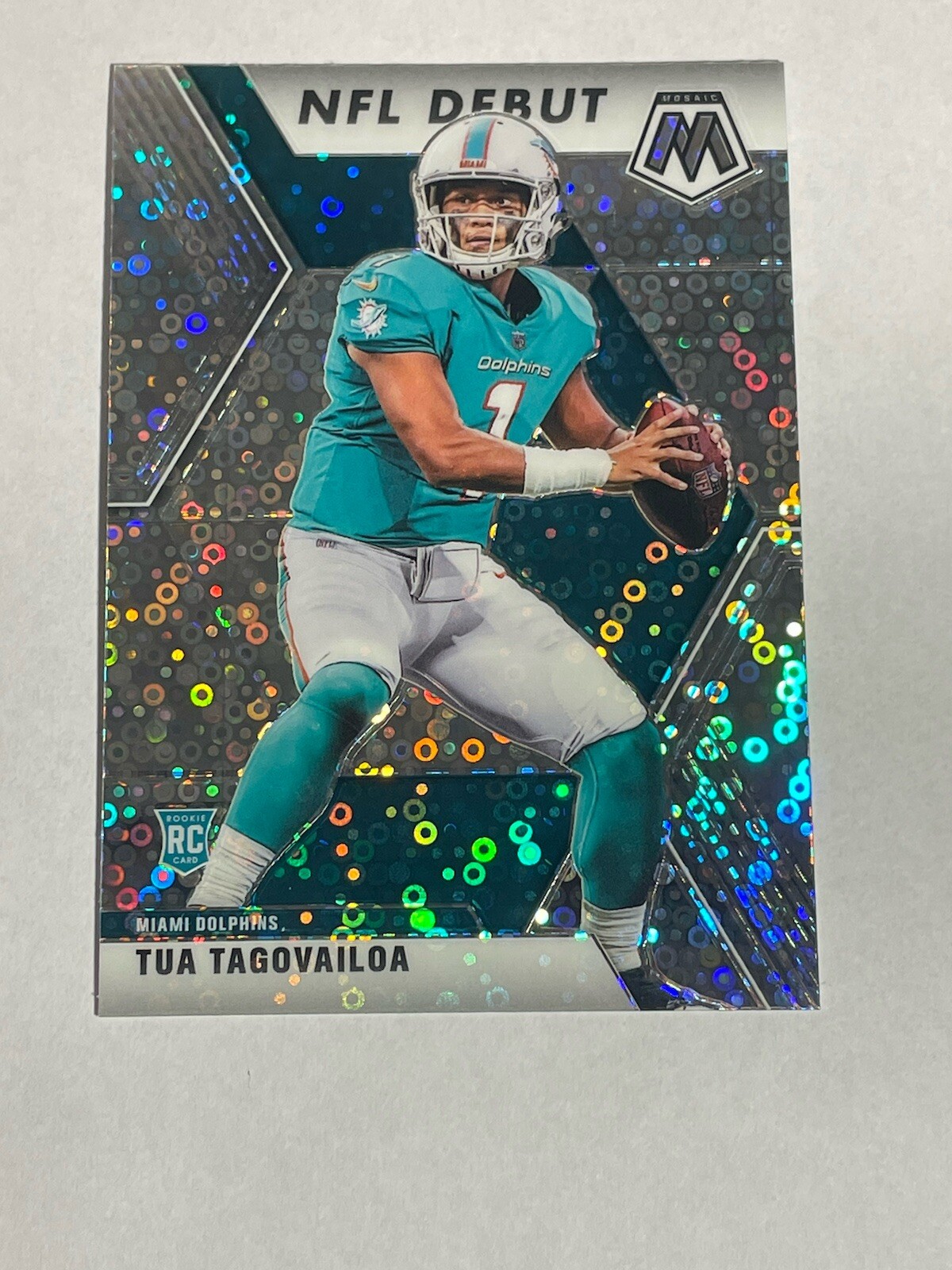 Tua Tagovailoa 2020 Mosaic NFL Debut Rookie Disco No Huddle #262 Miami Dolphins