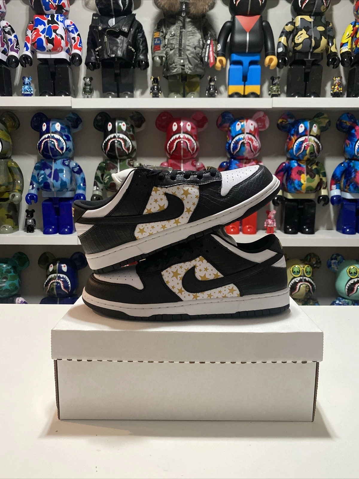 Nike SB Dunk Low Supreme Stars noir 2021 taille 10 homme États Unis flambant neuf PAS DE BOÎTE